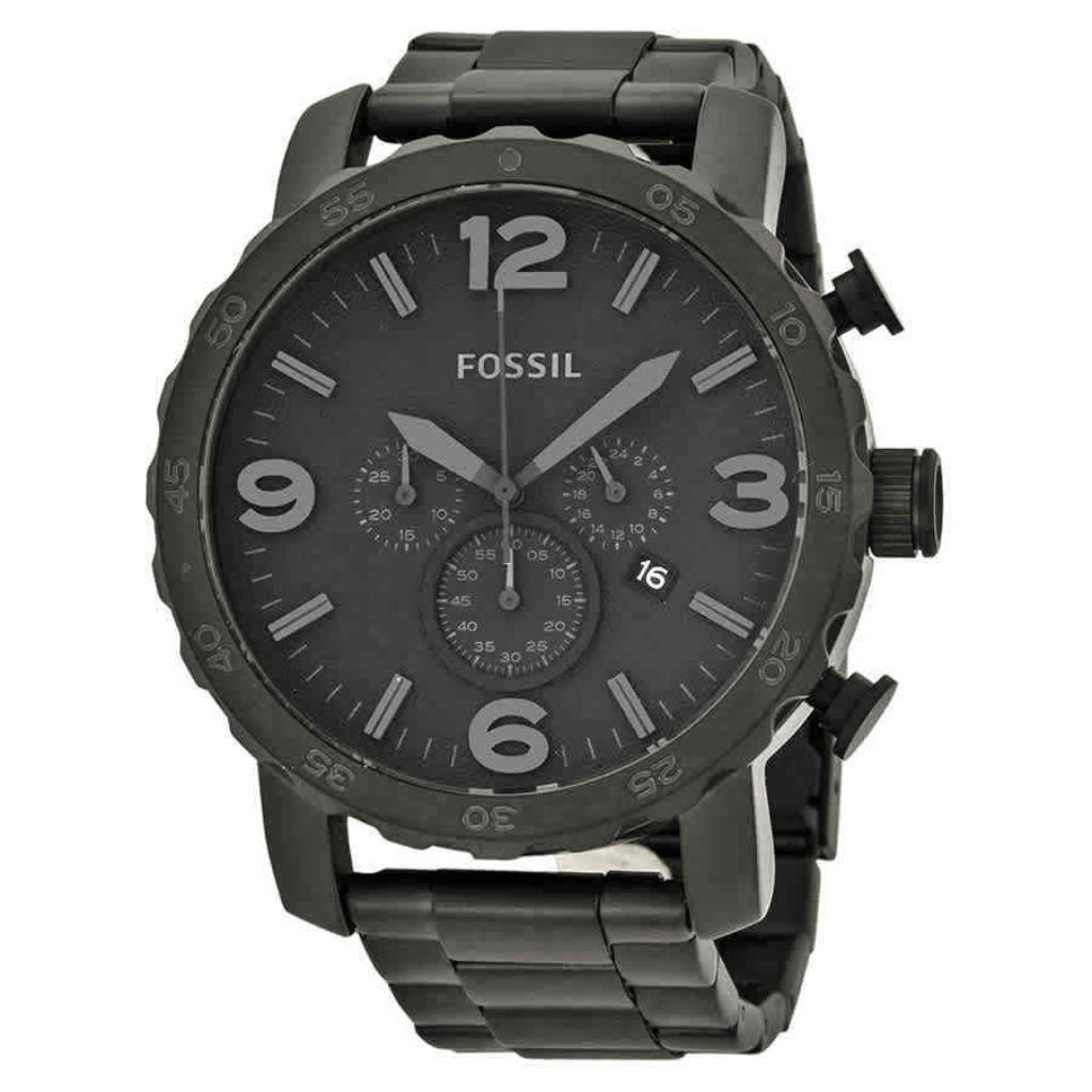 Fossil Men's Black Dial 50mm Watch